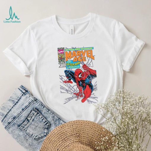 Marvel Crewneck Graphic Unisex T Shirts Adult Long Sleeve 90’s Spider Man Age White Casual Cotton Shirt