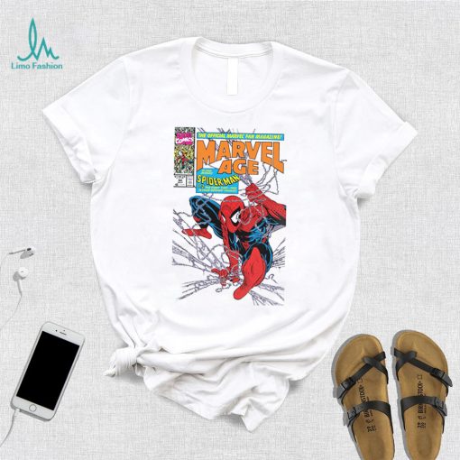 Marvel Crewneck Graphic Unisex T Shirts Adult Long Sleeve 90’s Spider Man Age White Casual Cotton Shirt