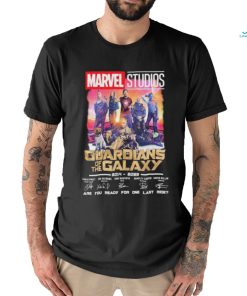 Marvel Studios Guardians of the Galaxy 2014 2023 are You ready for one last ride signatures shirt