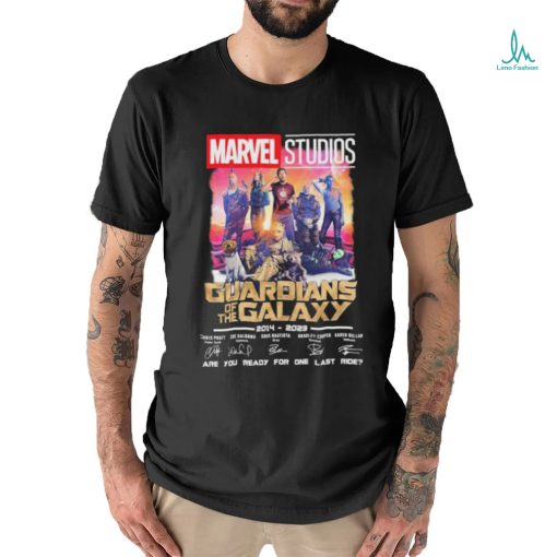 Marvel Studios Guardians of the Galaxy 2014 2023 are You ready for one last ride signatures shirt