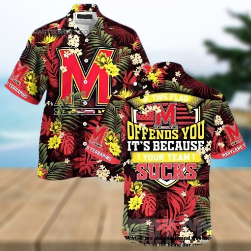 Maryland Terrapins Stress Blessed Obsessed Summer Beach Hawaiian Shirt