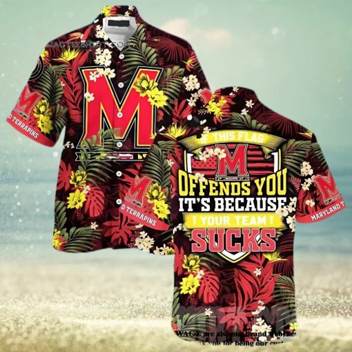 Maryland Terrapins Stress Blessed Obsessed Summer Beach Hawaiian Shirt