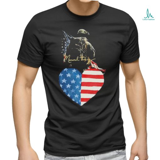 Memorial Day Us Flag Heart shirt