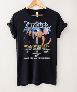 Metallic 41th anniversary 1981 2023 thank you for the memories signatures shirt