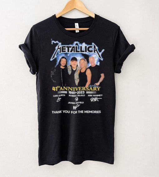 Metallic 41th anniversary 1981 2023 thank you for the memories signatures shirt
