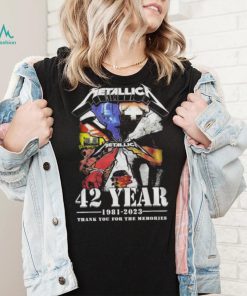 Metallica 42 Years 1981 2023 thank You for the memories shirt