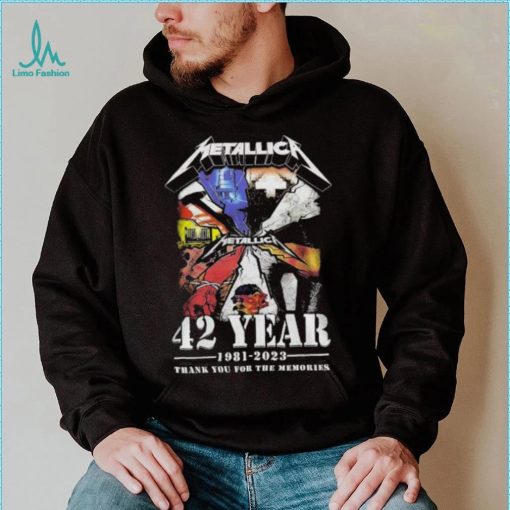 Metallica 42 Years 1981 2023 thank You for the memories shirt
