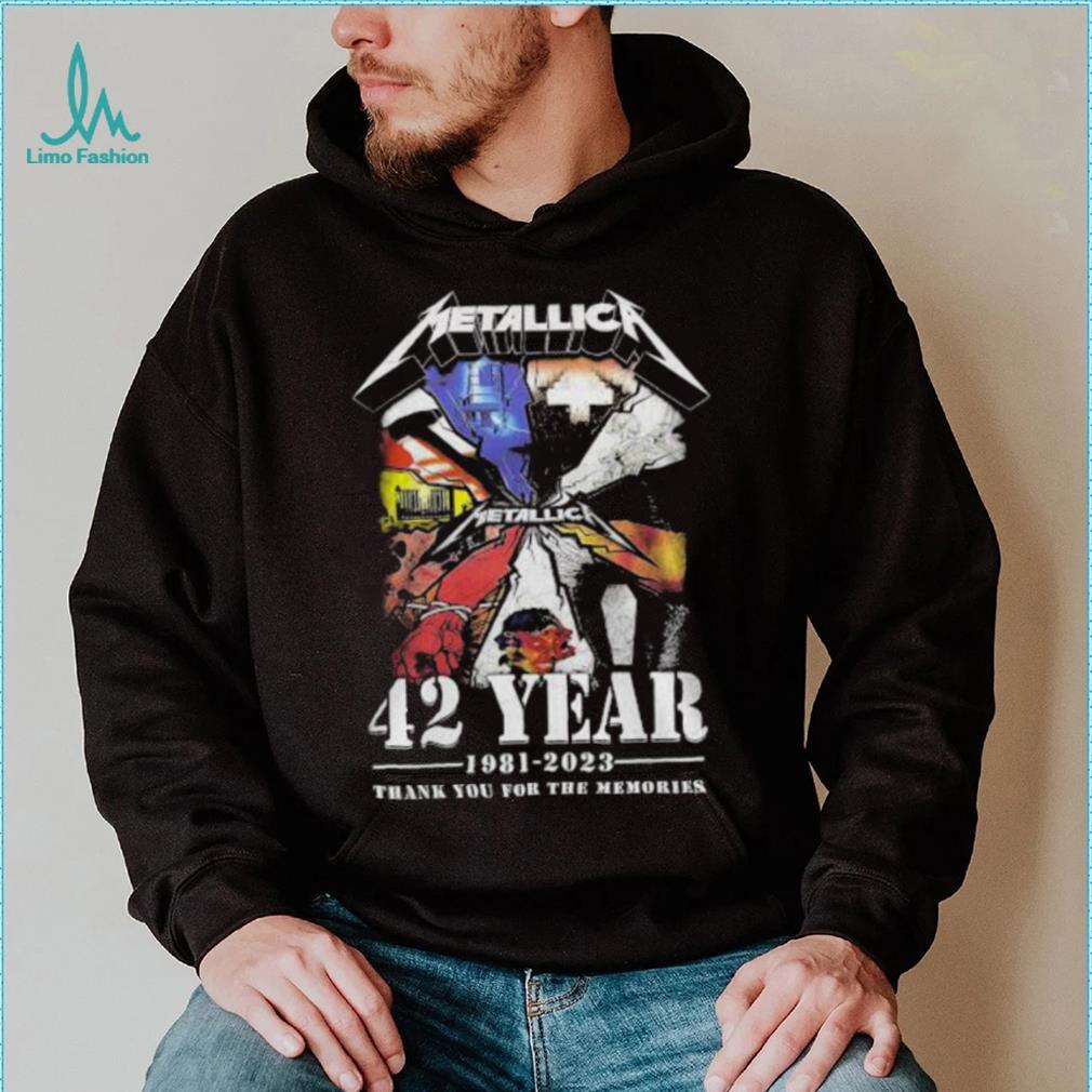 Metallica 42 Years 1981 2023 thank You for the memories shirt Metallica 42 Years 1981 2023 thank You for the memories shirt