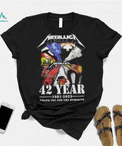 Metallica 42 Years 1981 2023 thank You for the memories shirt