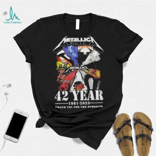 Metallica 42 Years 1981 2023 thank You for the memories shirt