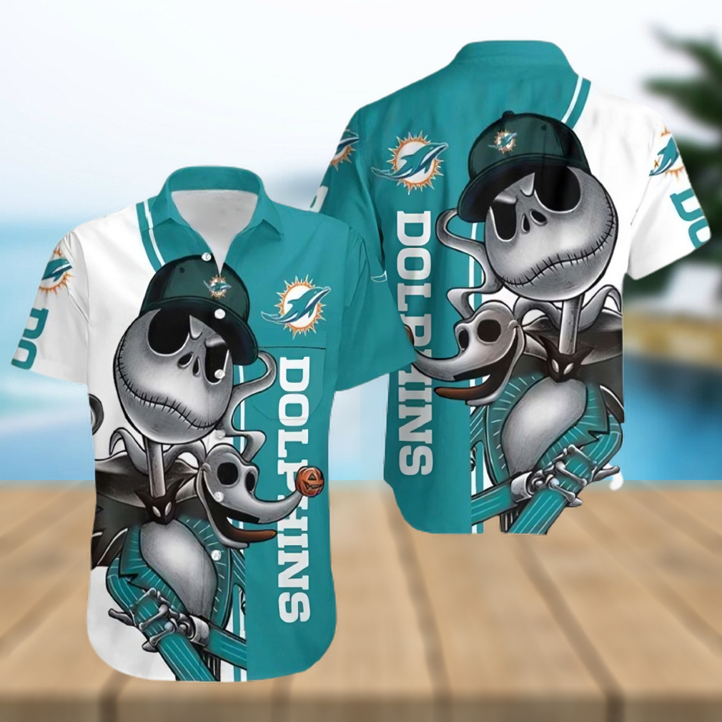 Miami Dolphins Hawaiian Shirt, Jack Skellington And Zero, Best Hawaiian Shirt