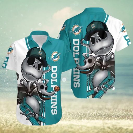 Miami Dolphins Hawaiian Shirt, Jack Skellington And Zero, Best Hawaiian Shirt