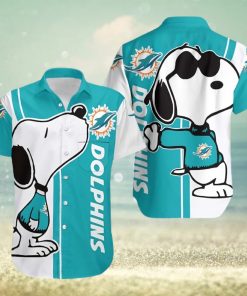 Nfl Miami Dolphins Hawaiian 3d Shirt Snoopy For Fans Custom-1