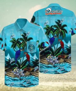 Miami Dolphins Hawaiian Shirt, Tropical Graphic, Tropical Print Shirt