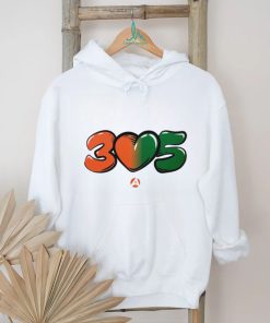 Miami Hurricanes 3 love 5 305 shirt