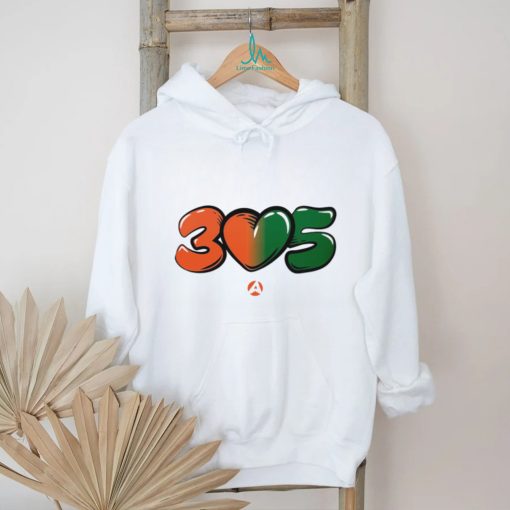Miami Hurricanes 3 love 5 305 shirt