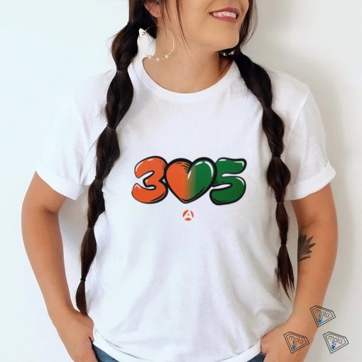 Miami Hurricanes 3 love 5 305 shirt