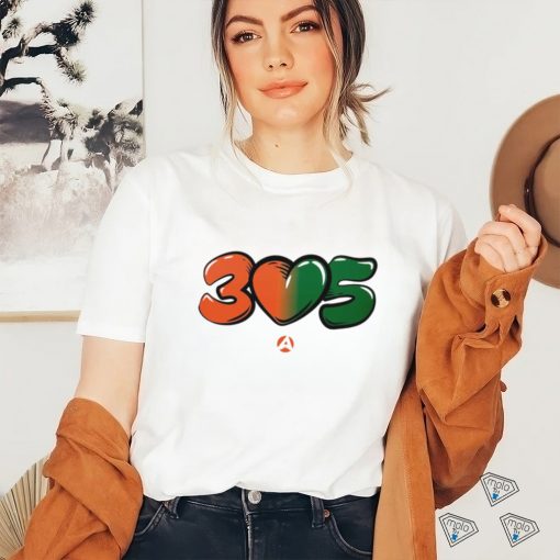 Miami Hurricanes 3 love 5 305 shirt