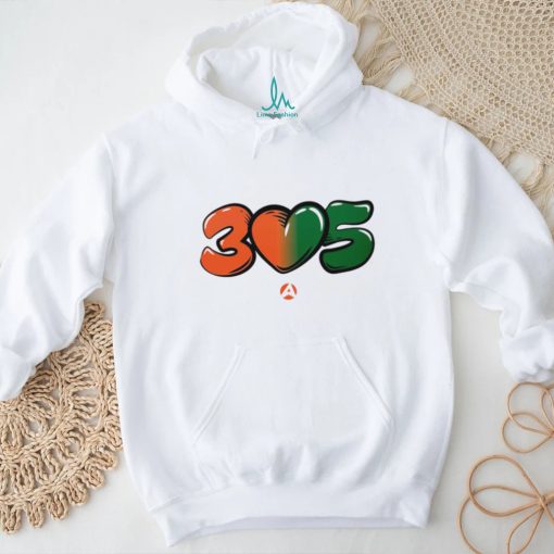 Miami Hurricanes 3 love 5 305 shirt