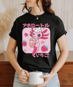 Michelle Otter Strawberry Axolotl Cute cartoon shirt