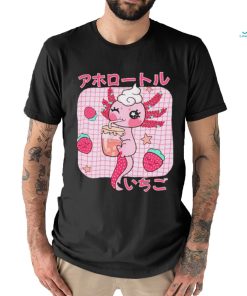 Michelle Otter Strawberry Axolotl Cute cartoon shirt