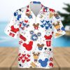 Mickey Minnie Mouse 4Th Of July Disney Hibiscus Aloha Full Printing Hawaiian Shirt