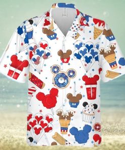 Mickey American Sweets 4th Of July Full Printing Hawaiian Shirt – White