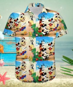 Mickey And Friends In Hawaii Disney Cartoon Graphics Full Printing Hawaiian Shirt