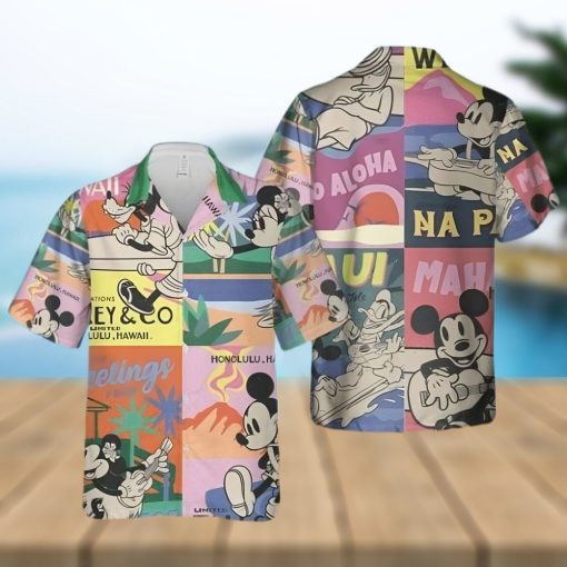 Mickey And Friends Retro Summer Full Printing Hawaiian Shirt