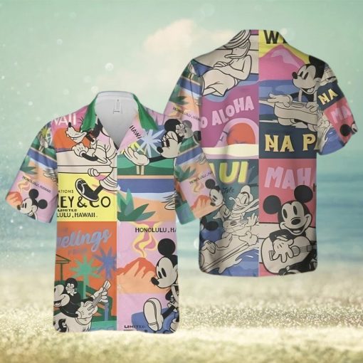 Mickey And Friends Retro Summer Full Printing Hawaiian Shirt