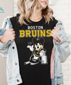 Mickey Boston Bruins With The Stanley Cup Hockey NHL T Shirt