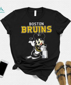 Mickey Boston Bruins With The Stanley Cup Hockey NHL T Shirt