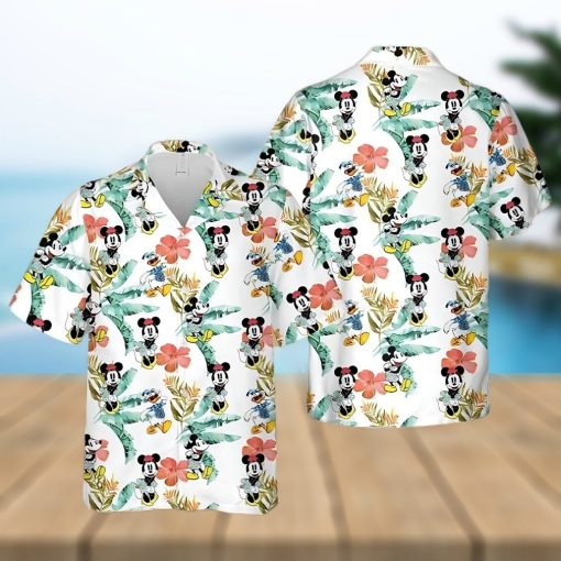 Mickey Minnie Mouse 4Th Of July Disney Hibiscus Aloha Full Printing Hawaiian Shirt