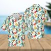 Mickey Minnie Mouse Donald Daisy Duck Goofy Dog Disney White Hibiscus Aloha Full Printing Hawaiian Shirt