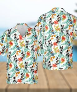 Mickey Minnie Mouse Donald Duck At The Beach Full Printing Hawaiian Shirt