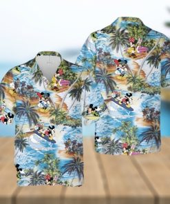 Mickey Mouse And Friends On Summer Beach Trip Full Printing Hawaiian Shirt