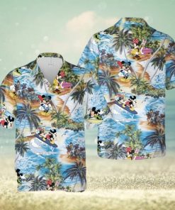 Mickey Mouse And Friends On Summer Beach Trip Full Printing Hawaiian Shirt