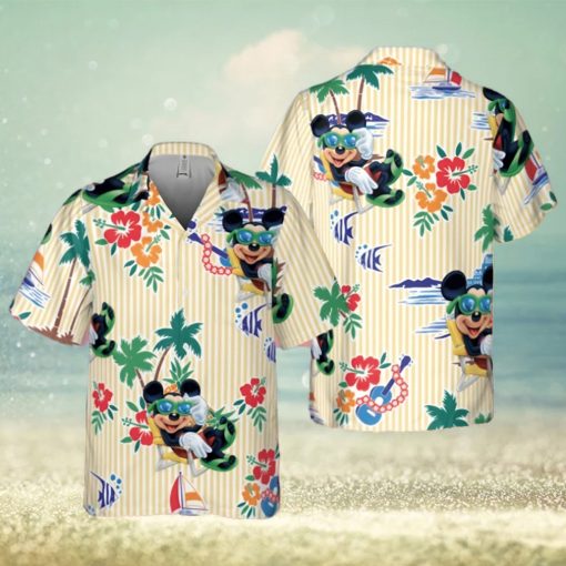 Mickey Mouse Chill At The Beach Full Printing Hawaiian Shirt