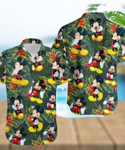 Mickey Mouse Disney Hibiscus Tropical Forest Full Printing Hawaiian Shirt