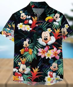 Mickey Mouse Disney Lost In The Tropical Forest Full Printing Combo Hawaiian Shirt And Beach Shorts