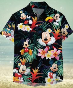 Mickey Mouse Disney Lost In The Tropical Forest Full Printing Combo Hawaiian Shirt And Beach Shorts