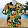 Mickey Mouse Disney Pineapple Hibiscus Full Printing Hawaiian Shirt – Red