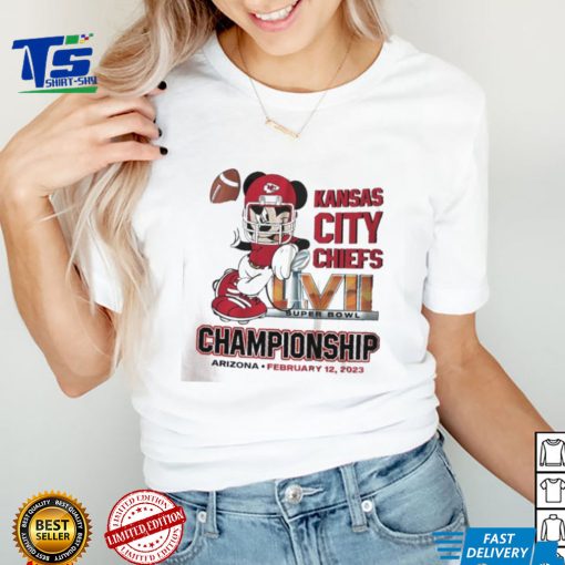 Mickey mouse Kansas city Chiefs super bowl championship Arizona february 12 2023 shirt