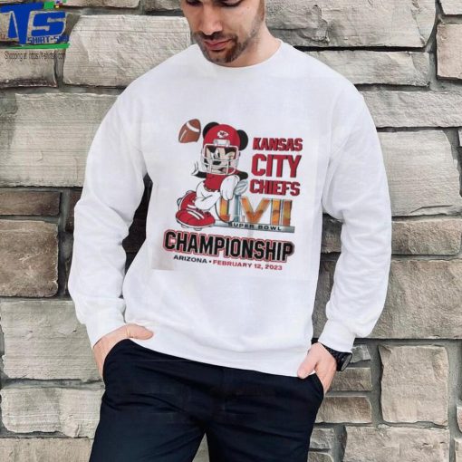 Mickey mouse Kansas city Chiefs super bowl championship Arizona february 12 2023 shirt