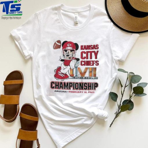 Mickey mouse Kansas city Chiefs super bowl championship Arizona february 12 2023 shirt