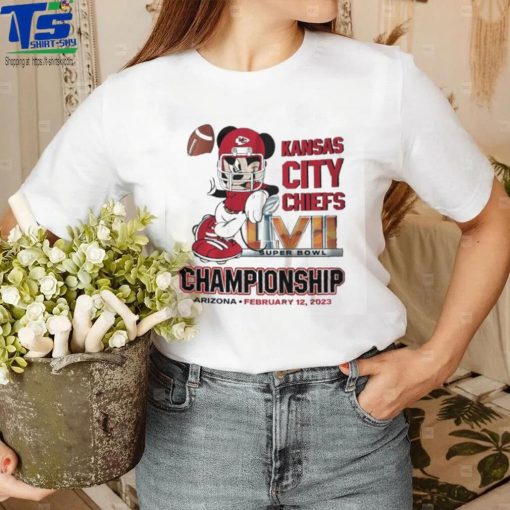 Mickey mouse Kansas city Chiefs super bowl championship Arizona february 12 2023 shirt