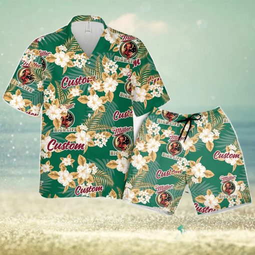 Miller High Life Hawaiian Shirt Flowers Pattern Personalized Gift Men And Women