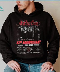 Motley Crue World Tour 2023 42nd Anniversary 1981 – 2023 Thank You For The Memories T Shirt, hoodie, sweater, long sleeve and tank top Motley Crue World Tour 2023 42nd Anniversary 1981 – 2023 Thank You For The Memories T Shirt