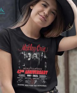 Motley Crue World Tour 2023 42nd Anniversary 1981 – 2023 Thank You For The Memories T Shirt, hoodie, sweater, long sleeve and tank top Motley Crue World Tour 2023 42nd Anniversary 1981 – 2023 Thank You For The Memories T Shirt