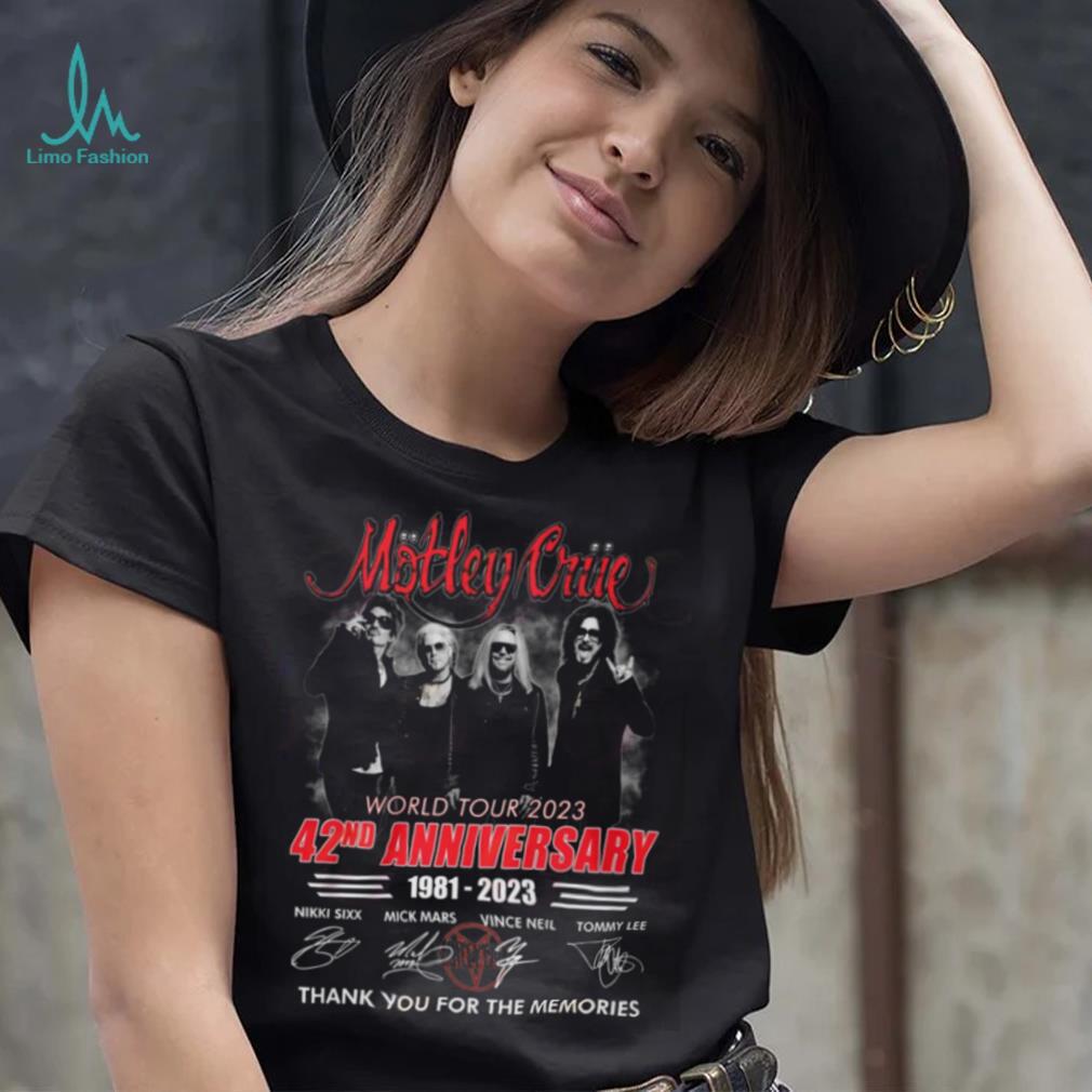 Motley Crue World Tour 2023 42nd Anniversary 1981 – 2023 Thank You For The Memories T Shirt Motley Crue World Tour 2023 42nd Anniversary 1981 – 2023 Thank You For The Memories T Shirt